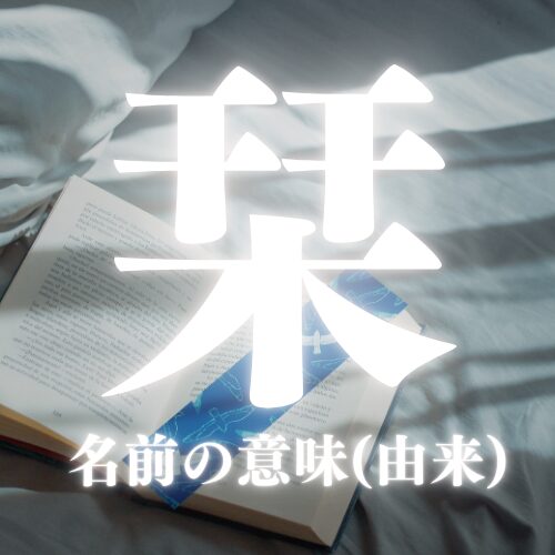 栞がつく漢字の名前の意味(由来)