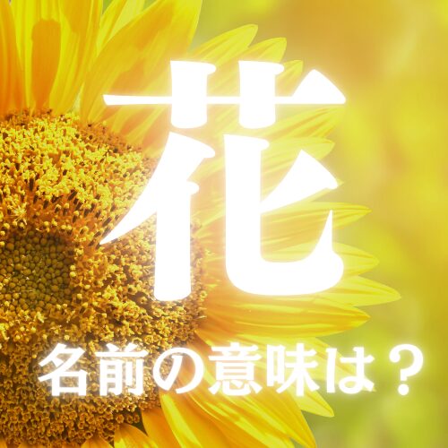 花がつく名前の意味や読み方を解説