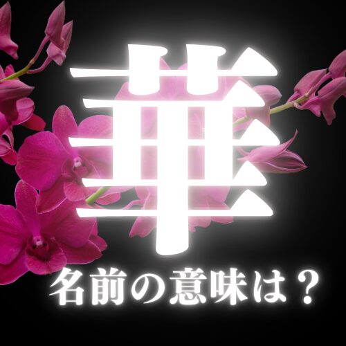 華がつく漢字の名前の意味や読み方を解説