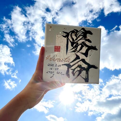 【向】の名前陽向ちゃんのおしゃれな命名書