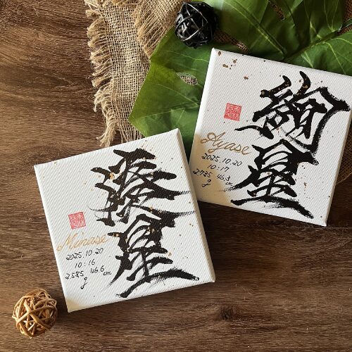 兄妹お揃いの命名書湊星くん＆絢星ちゃん