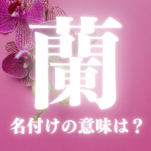【蘭】の読み方や名前の意味を解説